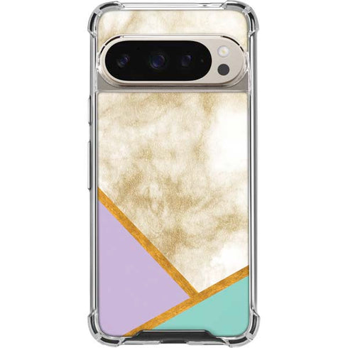 Angled Marble Pixel 9 Pro XL Clear Case